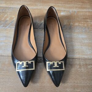 Tory Burch Croc point toe flats